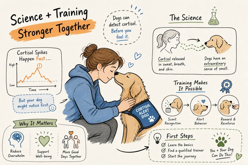 Cortisol Alert Dogs: Science, Training, and First Steps